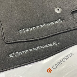 Ворсовые коврики на KIA Carnival III 7 мест 2014 - 2021 в Белгороде Ворсовые коврики на KIA Carnival III 7 мест 2014 - 2021 в Белгороде